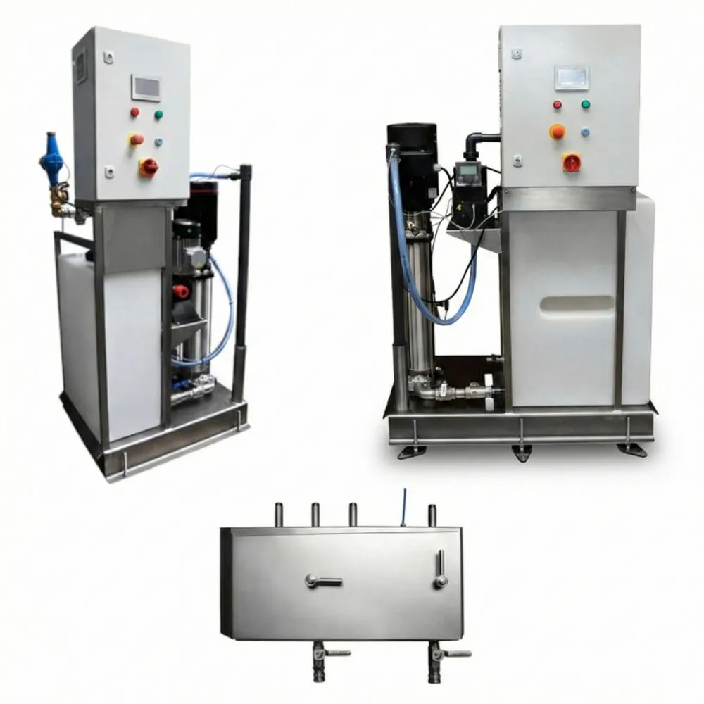 Pump units and foaming satellite
